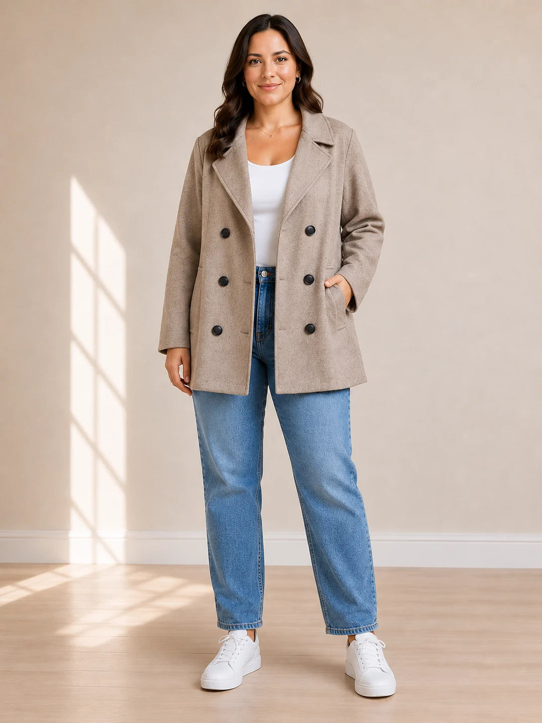 Abrigo beige Merona | Talla L