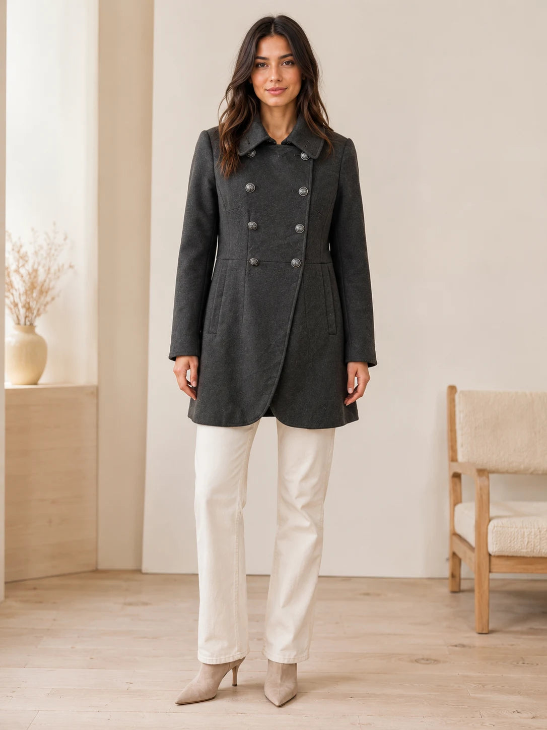 Abrigo Mujer Verde oliva oscuro Worthington | Talla S