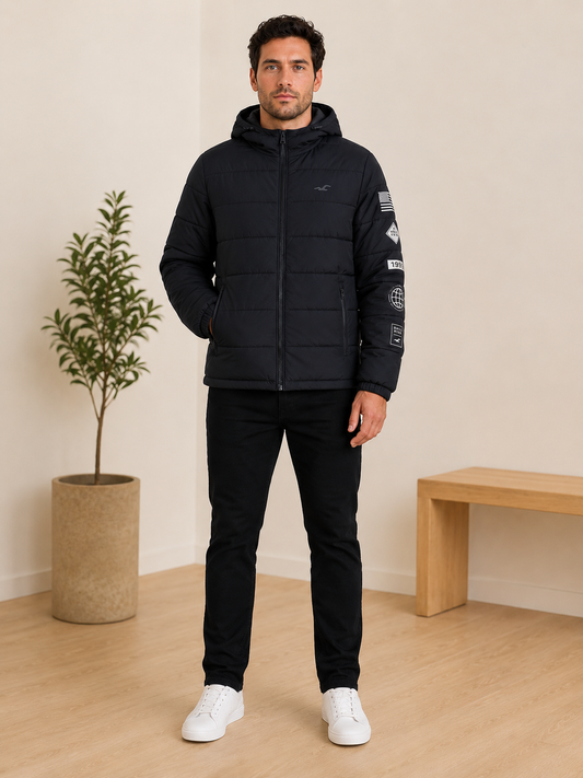 Parka Corta Puffer Jacket Hombre Hollister | Talla L